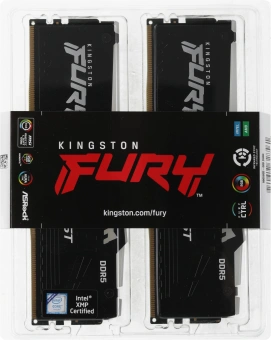 Память DDR5 2x16GB 5200MHz Kingston KF552C40BBAK2-32 Fury Beast RGB RTL Gaming PC5-41600 CL40 DIMM 288-pin 1.25В single rank с радиатором Ret - купить недорого с доставкой в интернет-магазине