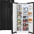 Холодильник Weissgauff WSBS 500 Inverter NoFrost Black 2-хкамерн. черный стекло инвертер