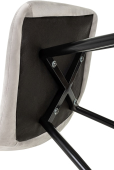 Стул для дома Бюрократ CH-K1_4 комплект 4шт св.серый Holland 09 металл черный на ножках (CH-K1_1/HL09_4) - купить недорого с доставкой в интернет-магазине