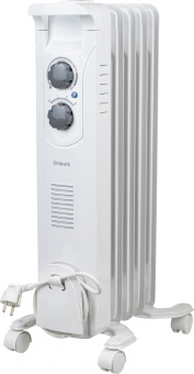 Радиатор масляный Timberk TOR 21.1005 BC 1000Вт белый - купить недорого с доставкой в интернет-магазине