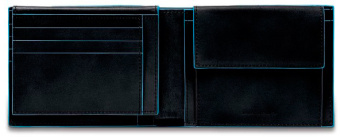Кошелек мужской Piquadro Blue Square PU1392B2R/N черный натур.кожа - купить недорого с доставкой в интернет-магазине