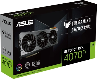Видеокарта Asus PCI-E 4.0 TUF-RTX4070TI-12G-GAMING NVIDIA GeForce RTX 4070TI 12Gb 192bit GDDR6X 2610/21000 HDMIx2 DPx3 HDCP Ret - цена, купить или заказать с доставкой в интернет-магазине Видеокарта Asus PCI-E 4.0 TUF-RTX4070TI-12G-GAMING NVIDIA GeForce RTX 4070TI 12Gb 192bit GDDR6X 2610/21000 HDMIx2 DPx3 HDCP Ret - купить недорого с доставкой в интернет-магазине