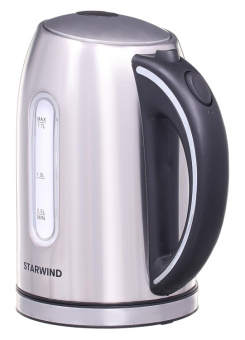 Чайник электрический Starwind SKS4210 1.7л. 2200Вт серебристый матовый (корпус: нержавеющая сталь) - купить недорого с доставкой в интернет-магазине