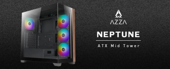Корпус Azza Neptune черный без БП ATX 5x120mm 2x140mm 2xUSB2.0 1xUSB3.0 audio bott PSU - купить недорого с доставкой в интернет-магазине