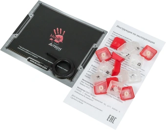 Клавиатура A4Tech B975 механическая черный USB Multimedia for gamer LED (подставка для запястий) кабель 1.8м - купить недорого с доставкой в интернет-магазине