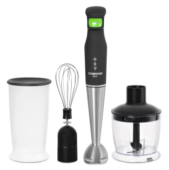 Блендер погружной Starwind SBS2212w 800Вт черный/зеленый - купить недорого с доставкой в интернет-магазине