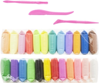 Пластилин легкий Silwerhof Create LC24OP-360st 24цв. 15гр. стек 3шт пакет - купить недорого с доставкой в интернет-магазине