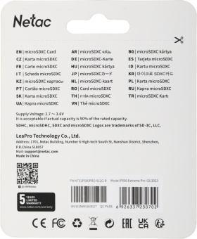 Флеш карта microSDXC 512GB Netac NT02P500PRO-512G-R P500 Extreme Pro + adapter - купить недорого с доставкой в интернет-магазине