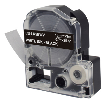 Картридж ленточный Cactus CS-LK5BWV LK-5BWV белый на черном 18x9 для Epson LW400/LW700/LW600P/LW1000P/K400/Z700/Z900 - купить недорого с доставкой в интернет-магазине