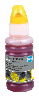Чернила Cactus CS-I-3YM60Y №305 желтый 100мл для HP DeskJet 2710/2120/2721/2722/2723 - купить недорого с доставкой в интернет-магазине