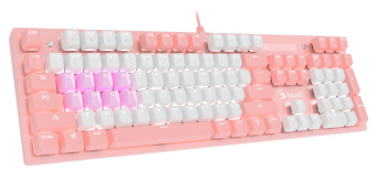 Клавиатура A4Tech B800 Dual Color механическая белый/белый USB for gamer LED (B800 PINK) кабель 1.8м - купить недорого с доставкой в интернет-магазине