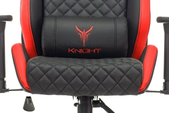Кресло игровое Knight Outrider черный/красный ромбик экокожа с подголов. крестов. металл - купить недорого с доставкой в интернет-магазине