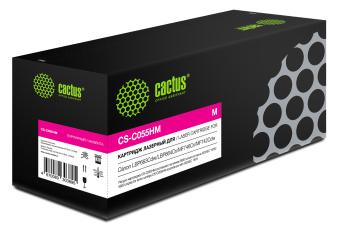 Картридж лазерный Cactus CS-C055HM 055 H M пурпурный (5900стр.) для Canon LBP663Cdw/LBP664Cx/MF746Cx/MF742Cdw/MF744Cdw - купить недорого с доставкой в интернет-магазине
