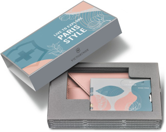 Швейцарская карта Victorinox Swiss Card Classic Paris Style (0.7100.E221) розовый коробка подарочная - купить недорого с доставкой в интернет-магазине