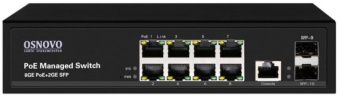 Коммутатор Osnovo SW-80802/L(150W) 8G 2SFP 8PoE+ 150W управляемый - купить недорого с доставкой в интернет-магазине