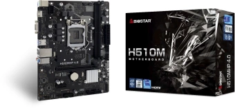 Материнская плата Biostar H510MHP 4.0 Soc-1200 Intel H470 2xDDR4 mATX AC`97 8ch(7.1) GbLAN+VGA+HDMI - купить недорого с доставкой в интернет-магазине