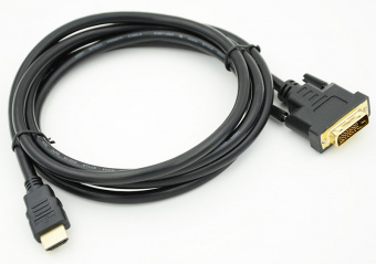 Кабель HDMI (m) DVI-D (m) 2м черный - купить недорого с доставкой в интернет-магазине