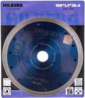 Диск отрезной по керам. Hilberg (HM404) d=180мм d(посад.)=25.4мм (угловые шлифмашины/дрели) - купить недорого с доставкой в интернет-магазине