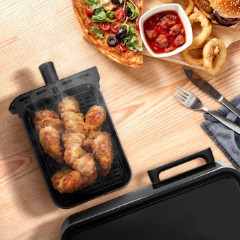 Аэрогриль Kitfort КТ-2256 2850Вт черный/серебристый - купить недорого с доставкой в интернет-магазине