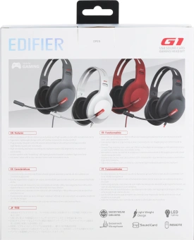 Наушники с микрофоном Edifier G1 черный 2.5м накладные USB оголовье - купить недорого с доставкой в интернет-магазине
