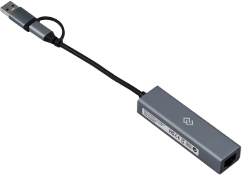 Разветвитель USB-C + USB-A Digma DHUB-LAN-4port 4порт. серебристый - купить недорого с доставкой в интернет-магазине