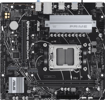 Материнская плата Asus PRIME B650M-R SocketAM5 AMD B650 2xDDR5 mATX AC`97 8ch(7.1) 2.5Gg RAID+HDMI - купить недорого с доставкой в интернет-магазине
