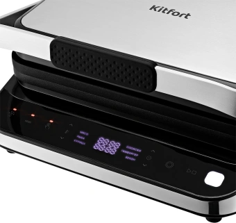 Электрогриль Kitfort КТ-1682 2000Вт черный/серебристый - купить недорого с доставкой в интернет-магазине