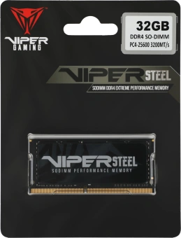 Память DDR4 32GB 3200MHz Patriot PVS432G320C8S Steel Series RTL PC4-25600 CL22 SO-DIMM 260-pin 1.2В single rank с радиатором Ret - купить недорого с доставкой в интернет-магазине
