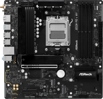 Материнская плата Asrock B850M PRO-A WIFI Socket AM5 AMD B850 4xDDR5 mATX AC`97 8ch(7.1) 2.5Gg RAID+HDMI+DP - купить недорого с доставкой в интернет-магазине