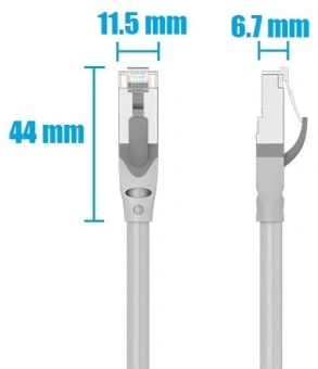Патч-корд Vention IBHHAA 10Гбит/с STP 4 пары cat.6A Cu molded 0.3м серый RJ-45 (m)-RJ-45 (m) - купить недорого с доставкой в интернет-магазине