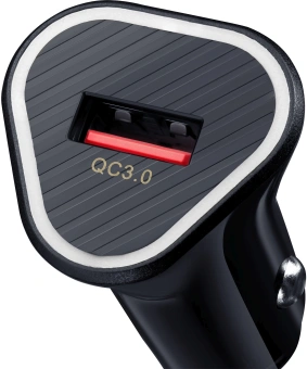 Автомобильное зар./устр. Buro BUCL1 18W 3A (QC) USB-A универсальное черный (BUCL18P100BK) - купить недорого с доставкой в интернет-магазине