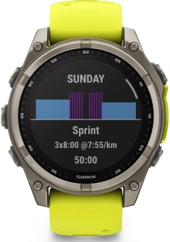 Смарт-часы Garmin Fenix 8 Solar 47мм 1.3" MIP корп.серебристый рем.желтый (010-02906-21) - купить недорого с доставкой в интернет-магазине