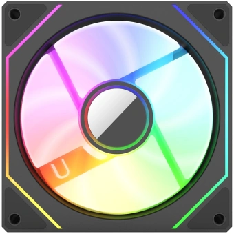 Вентилятор для корпуса Bloody CF-11 LCD ARGB 120х120x25 черный 4-pin 32дБ (упак.:1шт) (CF-11-ARGB120-BK) Ret - купить недорого с доставкой в интернет-магазине