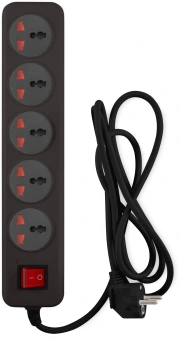 Сетевой фильтр Buro 500UNH-5-BG 5м (5 розеток) черный/серый (коробка) - купить недорого с доставкой в интернет-магазине