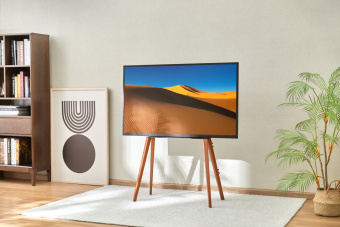 Подставка для телевизора Cactus CS-ST3644BKWN черный/орех 43"-65" макс.40кг напольный - купить недорого с доставкой в интернет-магазине