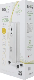 Радиатор масляный Ballu Comfort BOH/CM-05WDN 1000Вт белый/черный - купить недорого с доставкой в интернет-магазине