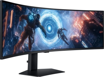 Монитор Samsung 49" Odyssey G9 S49FG916EIXCI черный VA LED 32:9 HDMI матовая HAS Piv 350cd 178гр/178гр 5120x1440 144Hz FreeSync Premium Pro DP USB 15.6кг - купить недорого с доставкой в интернет-магазине