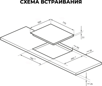 Варочная поверхность Lex EVH 772A BL черный - купить недорого с доставкой в интернет-магазине