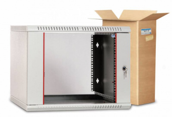 Шкаф коммутационный ЦМО ШРН-ЭКОНОМ (ШРН-Э-18.650) настенный 18U 600x650мм пер.дв.стекл 65кг серый 600мм 31.8кг 180град. 930мм - купить недорого с доставкой в интернет-магазине