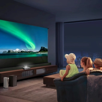 Экран Cactus 125x221см FloorRising CS-PSFRALR-221X125 16:9 напольный рулонный черный (моторизованный привод) - купить недорого с доставкой в интернет-магазине