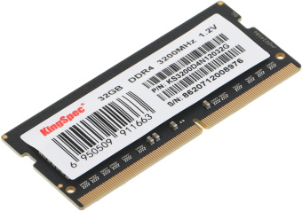 Память DDR4 32GB 3200MHz Kingspec KS3200D4N12032G RTL PC4-25600 CL22 SO-DIMM 260-pin 1.2В dual rank Ret - купить недорого с доставкой в интернет-магазине