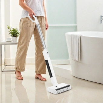 Электрошвабра Kitfort КТ-5174 40Вт белый/черный - купить недорого с доставкой в интернет-магазине