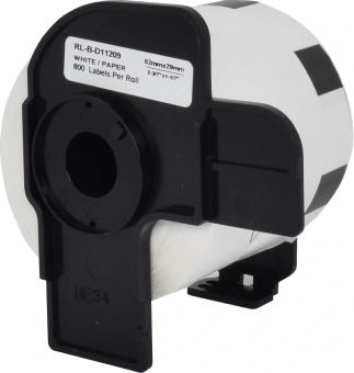 Картридж ленточный Cactus CS-DK11209 DK-11209 черный на белом для Brother P-touch QL-500, QL-550, QL-700, QL-800 - купить недорого с доставкой в интернет-магазине