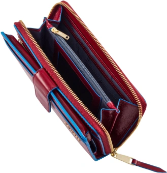 Кошелек женский Piquadro Blue Square PD1354B2R/R красный натур.кожа - купить недорого с доставкой в интернет-магазине