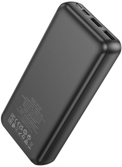 Мобильный аккумулятор Hoco J123A Element 20000mAh 2A 2xUSB-A черный - купить недорого с доставкой в интернет-магазине