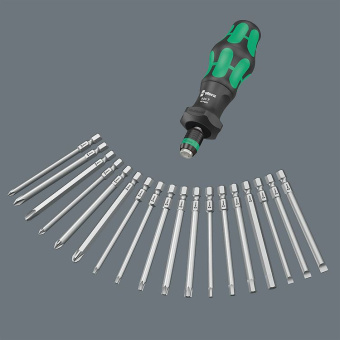 Набор отверток Wera Kraftform Kompakt Turbo Imperial 1 в компл.:19 предметов (WE-057483) - купить недорого с доставкой в интернет-магазине