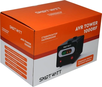 Стабилизатор напряжения Smartwatt AVR Tower 1000RF 1000ВА черный - купить недорого с доставкой в интернет-магазине