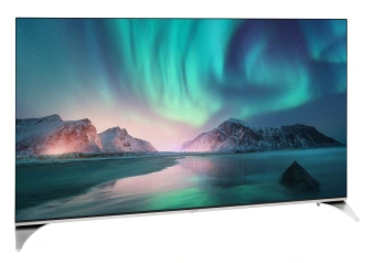 Телевизор QLED Hyundai 50" H-LED50QBU7500 Android TV Frameless черный/серебристый 4K Ultra HD 60Hz DVB-T DVB-T2 DVB-C DVB-S DVB-S2 USB WiFi Smart TV - купить недорого с доставкой в интернет-магазине