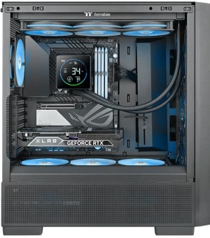 Система водяного охлаждения Thermaltake TH360-S V3 ARGB Soc-AM5/AM4/1200/1700/1851 черный 4-pin 37.8dB Al LCD 365W Ret (CL-W470-PL12SW-A) - купить недорого с доставкой в интернет-магазине