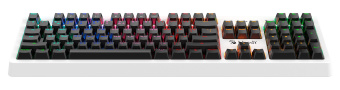 Клавиатура A4Tech B810RC механическая белый/черный USB for gamer LED (B810RC ( WHITE )) кабель 1.8м - купить недорого с доставкой в интернет-магазине